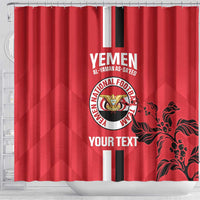 Custom Yemen Football Shower Curtain Come On Al-Yaman as-Sa'eed