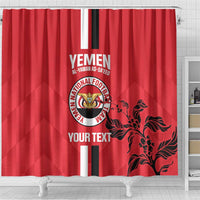 Custom Yemen Football Shower Curtain Come On Al-Yaman as-Sa'eed