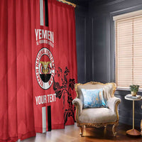 Custom Yemen Football Window Curtain Come On Al-Yaman as-Sa'eed