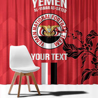 Custom Yemen Football Window Curtain Come On Al-Yaman as-Sa'eed