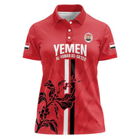 Custom Yemen Football Women Polo Shirt Come On Al-Yaman as-Sa'eed