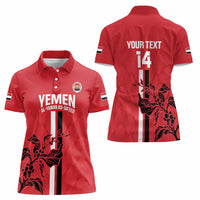 Custom Yemen Football Women Polo Shirt Come On Al-Yaman as-Sa'eed