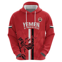Custom Yemen Football Zip Hoodie Come On Al-Yaman as-Sa'eed