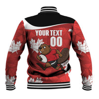 Canada Rugby Custom Baseball Jacket Beaver Mascot Go Canadian