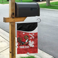 Canada Rugby Custom Garden Flag Beaver Mascot Go Canadian