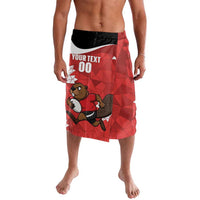 Canada Rugby Custom Lavalava Beaver Mascot Go Canadian