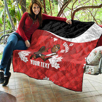 Canada Rugby Custom Quilt Beaver Mascot Go Canadian
