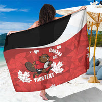 Canada Rugby Custom Sarong Beaver Mascot Go Canadian