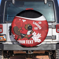 Canada Rugby Custom Spare Tire Cover Beaver Mascot Go Canadian