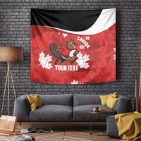 Canada Rugby Custom Tapestry Beaver Mascot Go Canadian