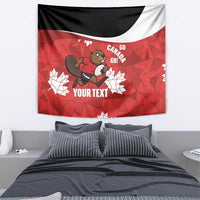 Canada Rugby Custom Tapestry Beaver Mascot Go Canadian