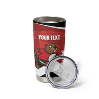 Canada Rugby Custom Tumbler Cup Beaver Mascot Go Canadian