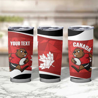 Canada Rugby Custom Tumbler Cup Beaver Mascot Go Canadian