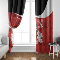 Canada Rugby Custom Window Curtain Beaver Mascot Go Canadian