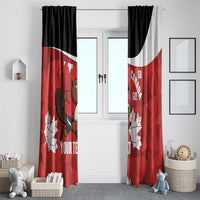 Canada Rugby Custom Window Curtain Beaver Mascot Go Canadian