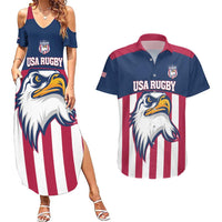 USA 2025 Rugby Custom Couples Matching Summer Maxi Dress and Hawaiian Shirt Come On Eagle