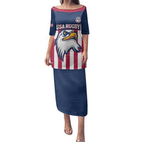 USA 2025 Rugby Custom Family Matching Puletasi and Hawaiian Shirt Come On Eagle