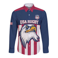 USA 2025 Rugby Custom Long Sleeve Button Shirt Come On Eagle