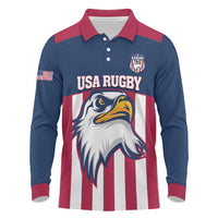 USA 2025 Rugby Custom Long Sleeve Polo Shirt Come On Eagle