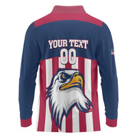 USA 2025 Rugby Custom Long Sleeve Polo Shirt Come On Eagle