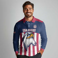 USA 2025 Rugby Custom Long Sleeve Polo Shirt Come On Eagle