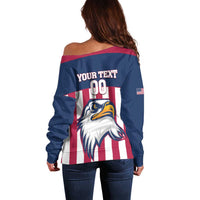 USA 2025 Rugby Custom Off Shoulder Sweater Come On Eagle
