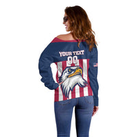 USA 2025 Rugby Custom Off Shoulder Sweater Come On Eagle
