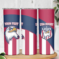 USA 2025 Rugby Custom Skinny Tumbler Come On Eagle