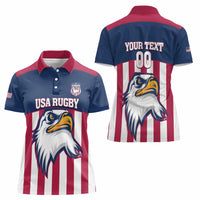 USA 2025 Rugby Custom Women Polo Shirt Come On Eagle