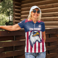 USA 2025 Rugby Custom Women Polo Shirt Come On Eagle