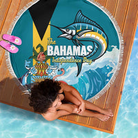 The Bahamas Independence Day Beach Blanket Bahamian Blue Marlin National Color
