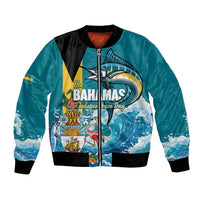 The Bahamas Independence Day Bomber Jacket Bahamian Blue Marlin National Color