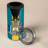 The Bahamas Independence Day 4 in 1 Can Cooler Tumbler Bahamian Blue Marlin National Color