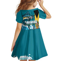 The Bahamas Independence Day Family Matching Mermaid Dress and Hawaiian Shirt Bahamian Blue Marlin National Color