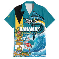 The Bahamas Independence Day Family Matching Summer Maxi Dress and Hawaiian Shirt Bahamian Blue Marlin National Color