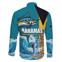 The Bahamas Independence Day Family Matching Summer Maxi Dress and Hawaiian Shirt Bahamian Blue Marlin National Color