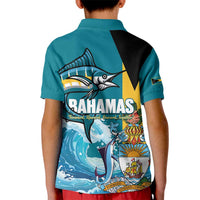 The Bahamas Independence Day Kid Polo Shirt Bahamian Blue Marlin National Color