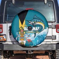 The Bahamas Independence Day Spare Tire Cover Bahamian Blue Marlin National Color
