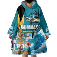 The Bahamas Independence Day Wearable Blanket Hoodie Bahamian Blue Marlin National Color