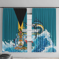 The Bahamas Independence Day Window Curtain Bahamian Blue Marlin National Color