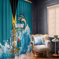 The Bahamas Independence Day Window Curtain Bahamian Blue Marlin National Color