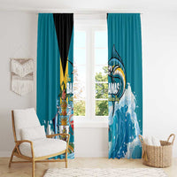 The Bahamas Independence Day Window Curtain Bahamian Blue Marlin National Color