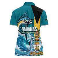 The Bahamas Independence Day Women Polo Shirt Bahamian Blue Marlin National Color