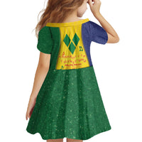 SVG Vincy Mas Family Matching Off The Shoulder Long Sleeve Dress and Hawaiian Shirt Saint Vincent and the Grenadines National Carnival - Wonder Print Shop