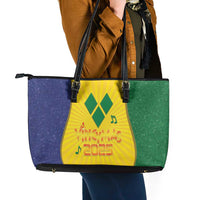 SVG Vincy Mas Leather Tote Bag Saint Vincent and the Grenadines National Carnival - Wonder Print Shop