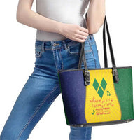 SVG Vincy Mas Leather Tote Bag Saint Vincent and the Grenadines National Carnival - Wonder Print Shop