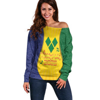 SVG Vincy Mas Off Shoulder Sweater Saint Vincent and the Grenadines National Carnival - Wonder Print Shop