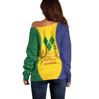 SVG Vincy Mas Off Shoulder Sweater Saint Vincent and the Grenadines National Carnival - Wonder Print Shop