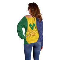 SVG Vincy Mas Off Shoulder Sweater Saint Vincent and the Grenadines National Carnival - Wonder Print Shop