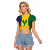 SVG Vincy Mas Raglan Cropped T Shirt Saint Vincent and the Grenadines National Carnival - Wonder Print Shop